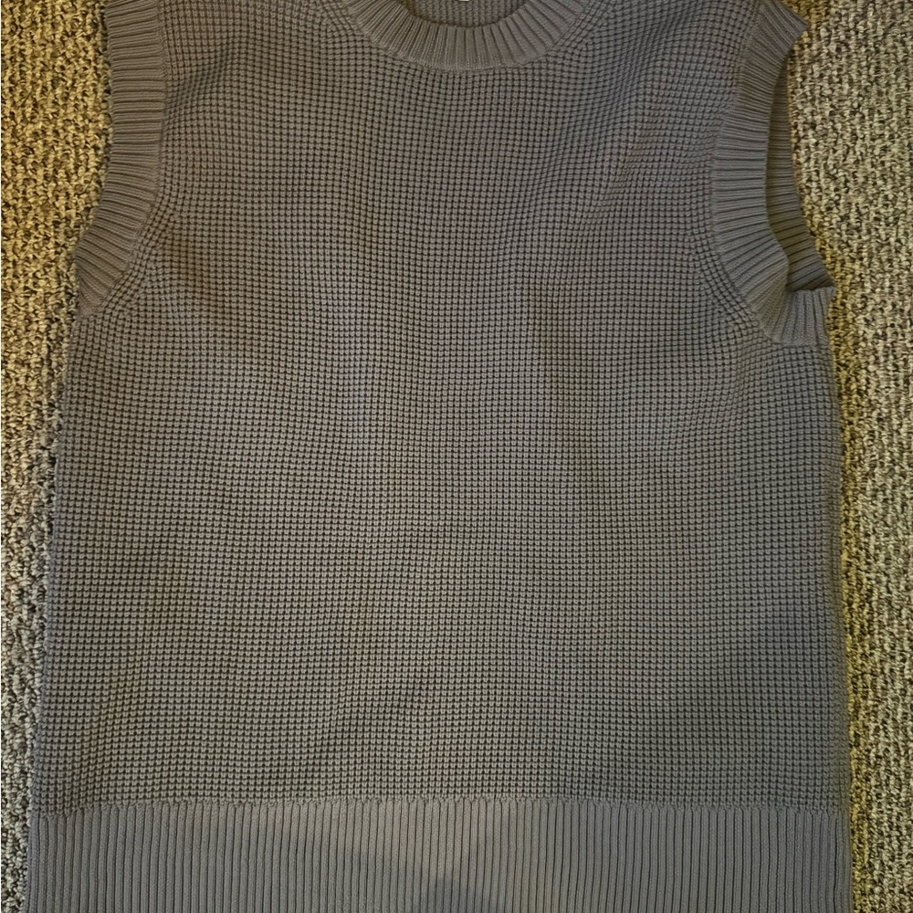 Muji Unisex Gray Knit Sweater Vest